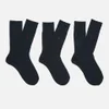 Polo Ralph Lauren Men's Egyptian Cotton Ribbed Socks (3 Pack) - Navy - Image 1