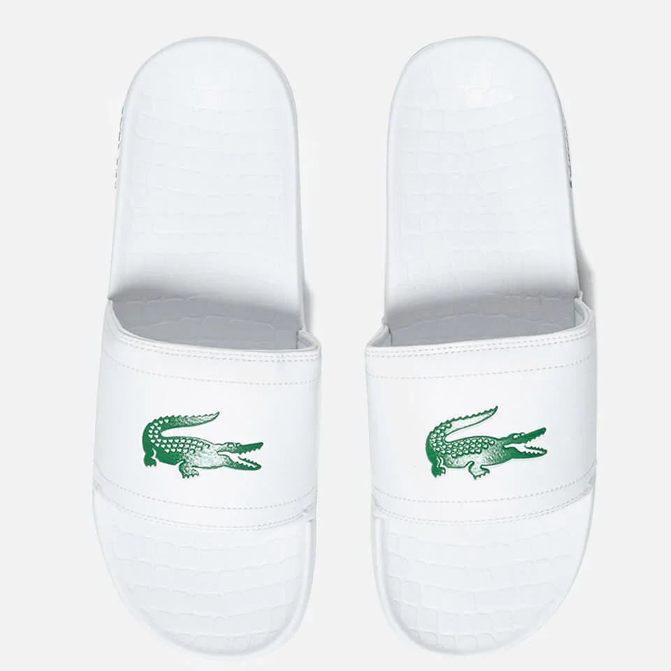Lacoste Men's Frasier Slide Sandals - White/Green Image 1
