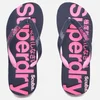 Superdry Women's Scuba Flip Flops - French Navy/Fluro Pink - Image 1