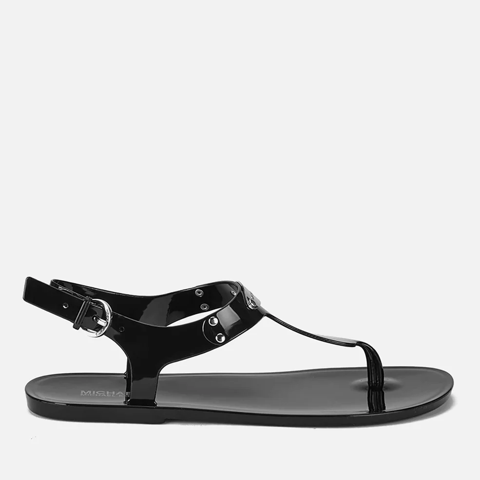 MICHAEL MICHAEL KORS Women's MK Plate Jelly Sandals - Black Image 1