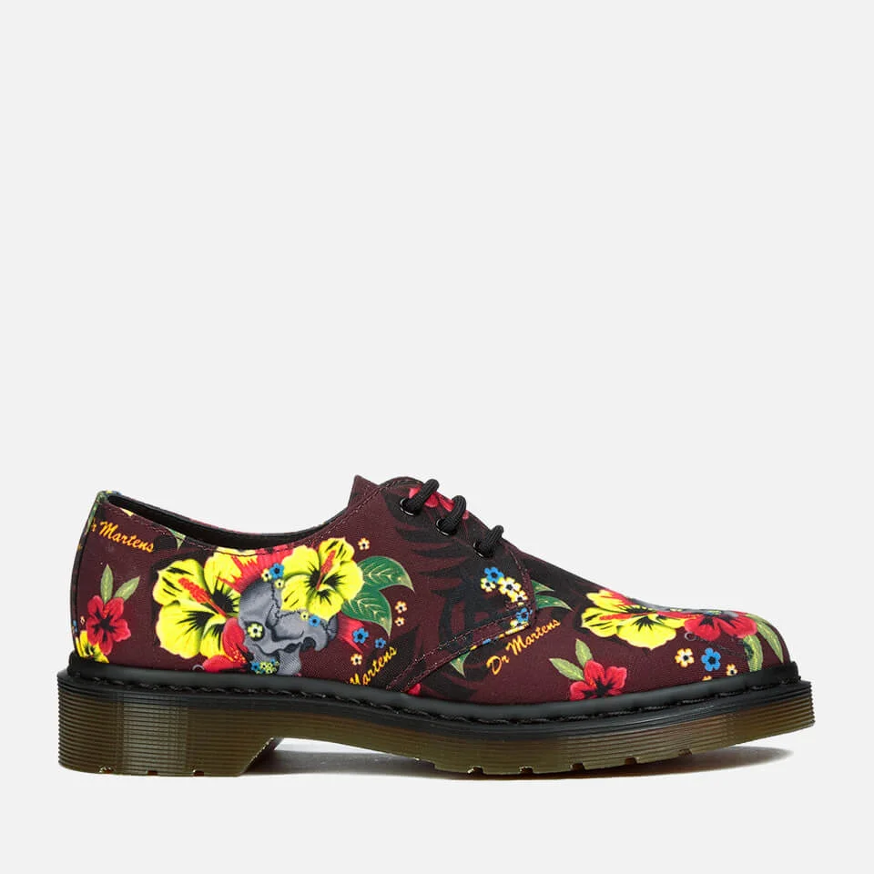 Dr. Martens Women's Lester Flat Shoes - Cherry Red Hawaiian Image 1