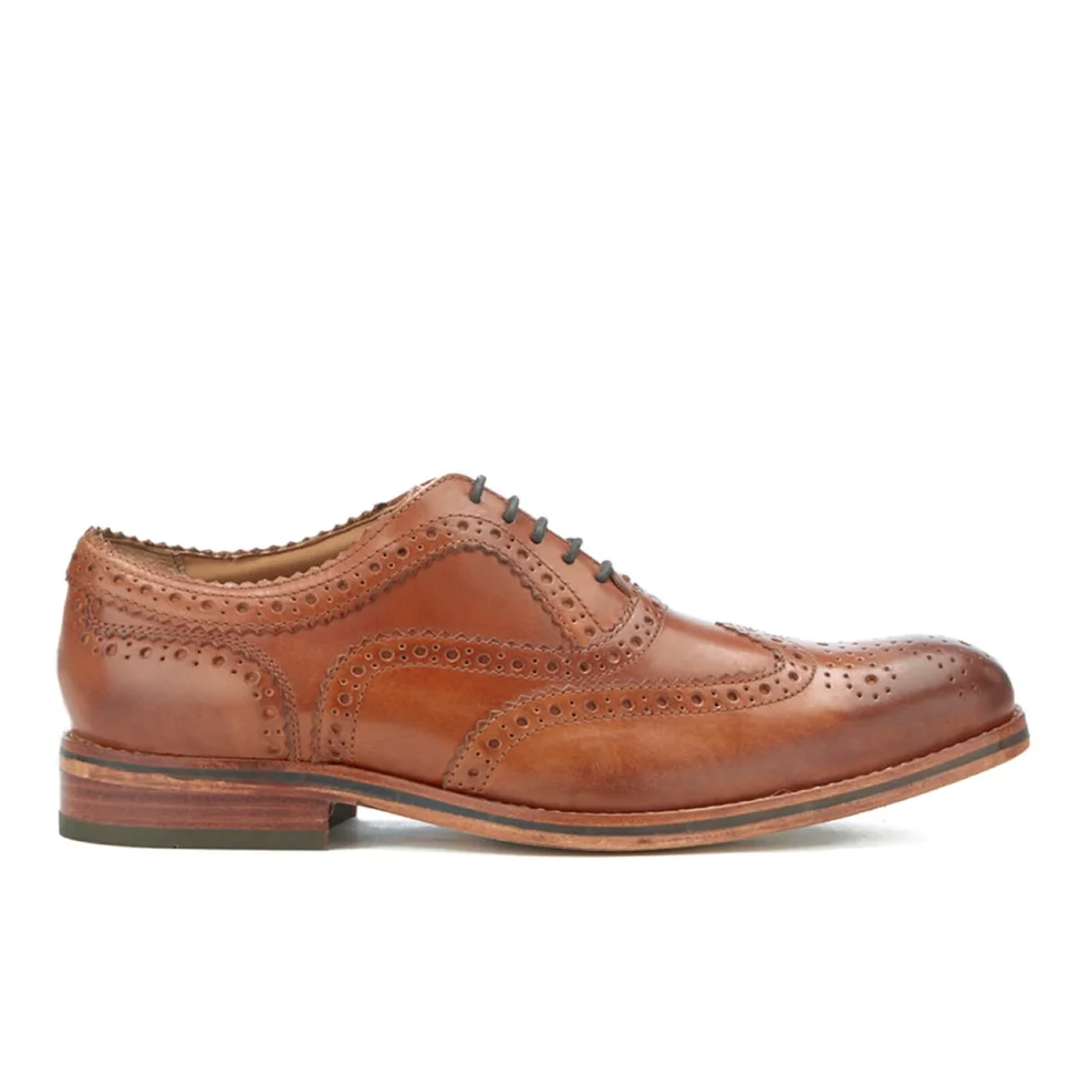 Hudson London Men's Keating Leather Brogue Shoes - Tan Image 1