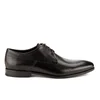 HUGO Men's Square Laser Detail Leather Derby Shoes - Black - Image 1