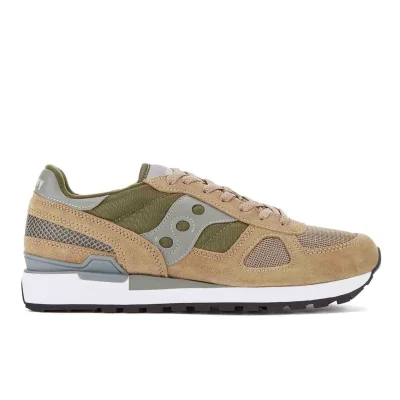 Saucony Men's Shadow Original Trainers - Taupe/Green