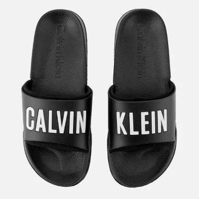 Calvin Klein Calvin Logo Pool Sliders - Black