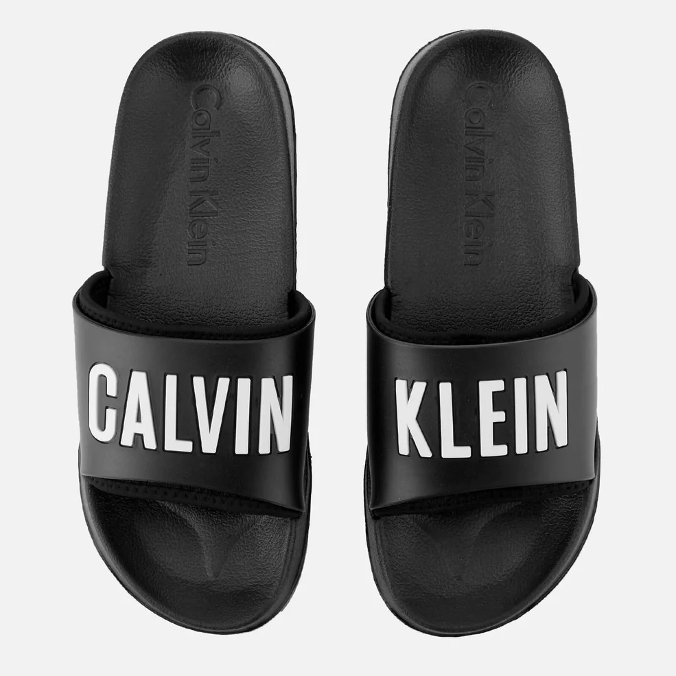 Calvin Klein Calvin Logo Pool Sliders - Black Image 1