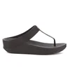 FitFlop Women's Barrio Leather Toe-Post Sandals - Black - Image 1