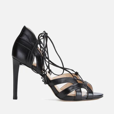 MICHAEL MICHAEL KORS Women's Mirabel Leather High Heeled Sandals - Black