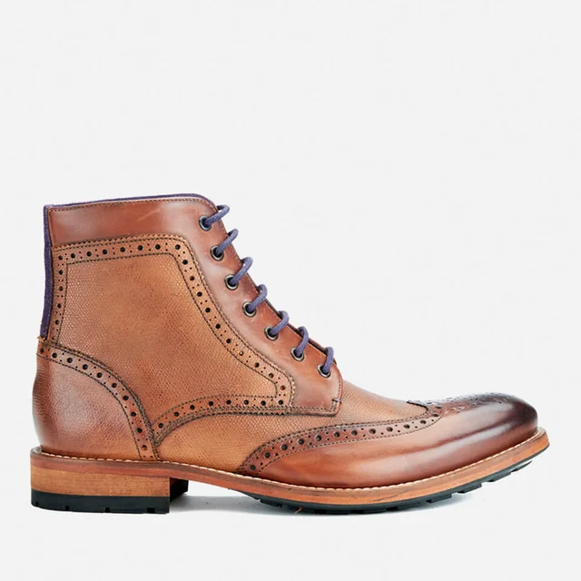 Ted Baker Men's Sealls3 Leather Brogue Lace Up Boots - Tan