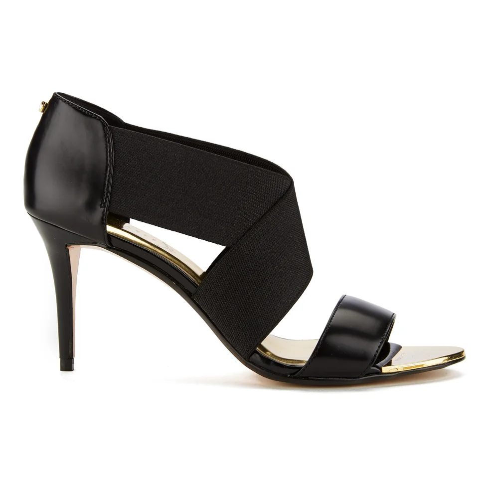 Ted Baker Women's Leniya Leather Elastic Strap Heeled Sandals - Black Image 1
