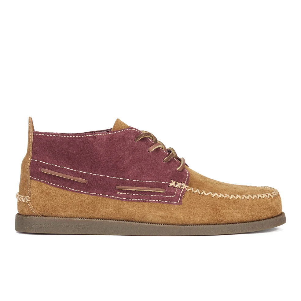 Sperry Men's A/O 2-Eye Wedge Suede Chukka Boots - Tan/Burgundy Image 1