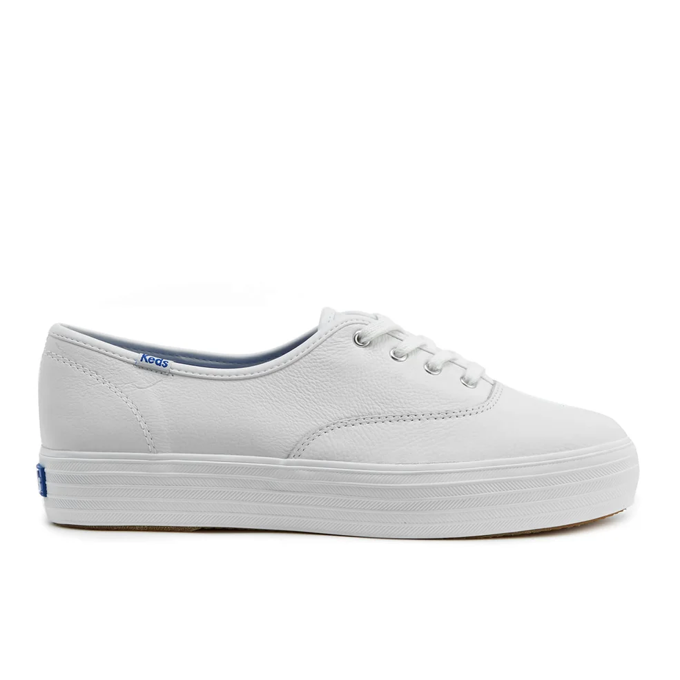 Keds Women's Triple Leather Trainers - White Image 1