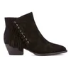 Ash Women's Lenny Suede Tassle Ankle Boots - Black - Image 1