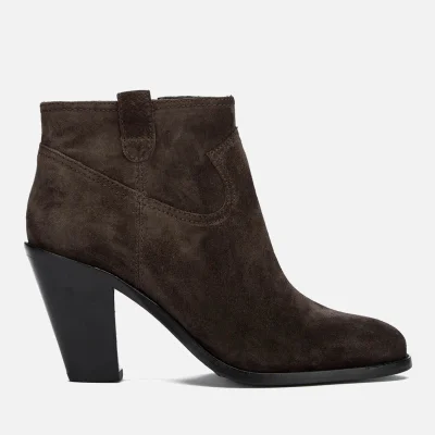 Ash Women's Ivana Suede Heeled Ankle Boots - Bistro