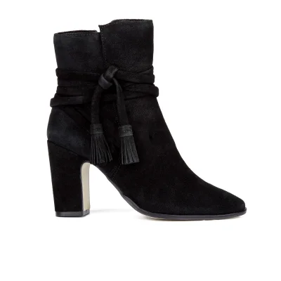 Dune Women's Onyx Suede Heeled Ankle Boots - Black