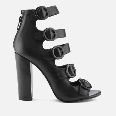 Kendall + Kylie Women's Evie Leather Strappy Heeled Sandals - Black
