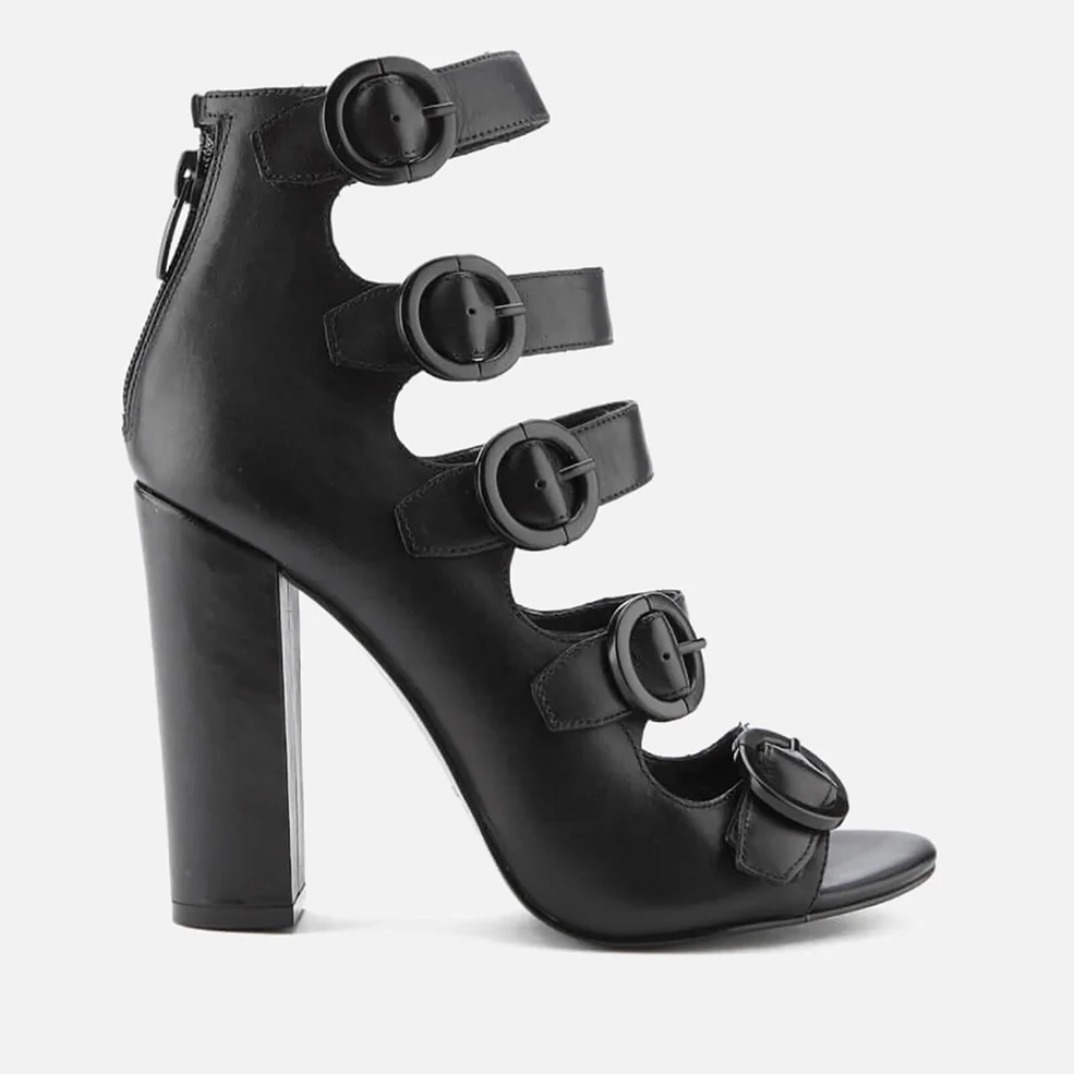 Kendall + Kylie Women's Evie Leather Strappy Heeled Sandals - Black Image 1