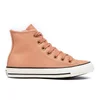 Converse Women's Chuck Taylor All Star Leather Fur Hi-Top Trainers - Pink Blush/Black - Image 1
