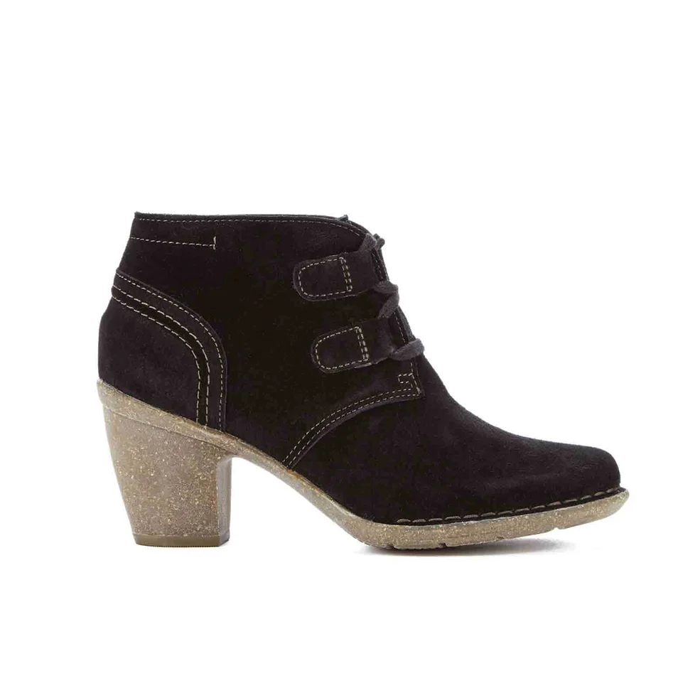 Clarks Women's Carleta Lyon Suede Heeled Ankle Boots - Black Image 1