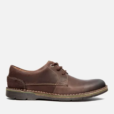 Clarks Men's Edgewick Plain Leather Shoes - Dark Brown