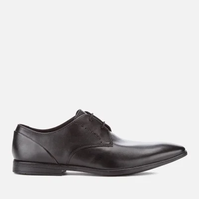 Clarks Men's Bampton Lace Leather Derby Shoes - Black