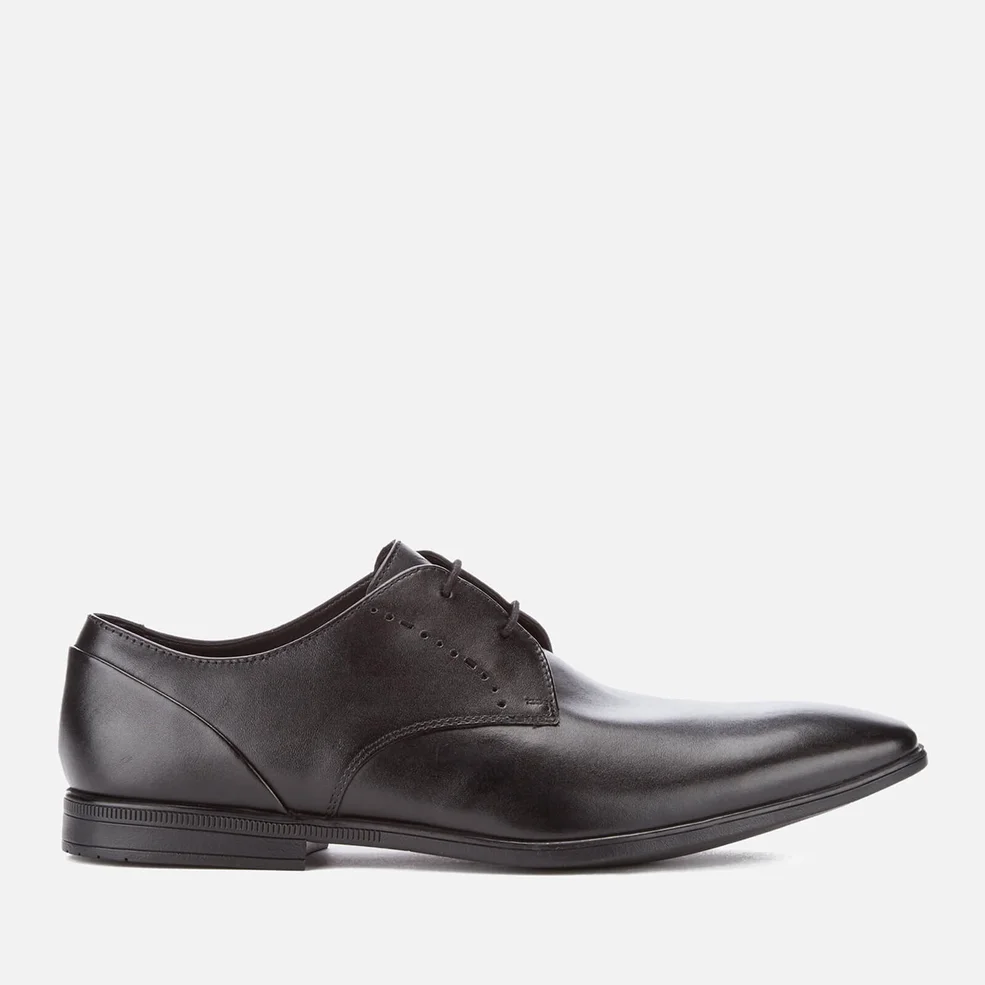 Clarks Men's Bampton Lace Leather Derby Shoes - Black Image 1