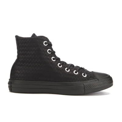 Converse Women's Chuck Taylor All Star Craft Leather Hi-Top Trainers - Black Monochrome