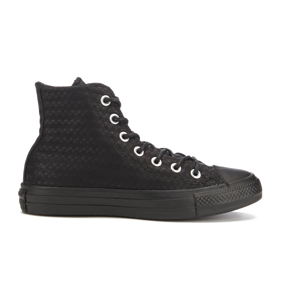 Converse Women's Chuck Taylor All Star Craft Leather Hi-Top Trainers - Black Monochrome Image 1