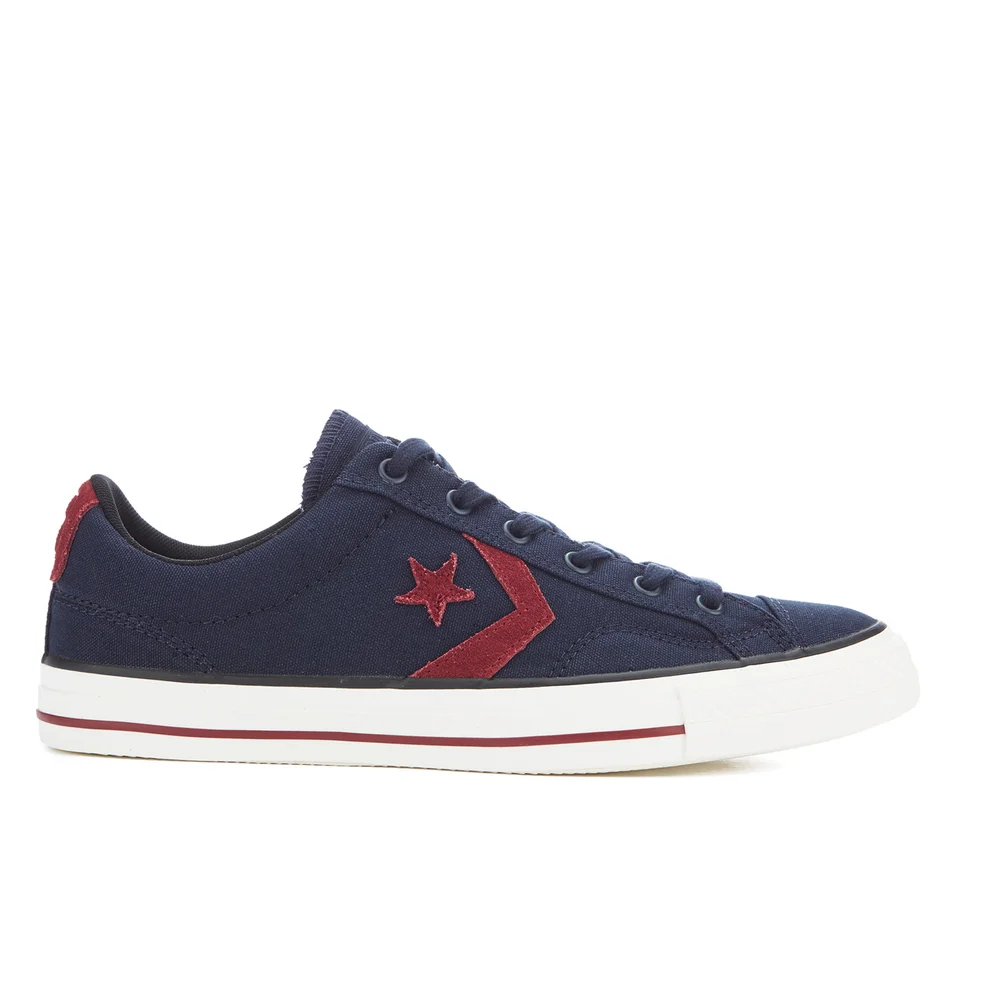 Converse CONS Men's Star Player Canvas Ox Trainers - Obsidian/Red Block/Black Image 1