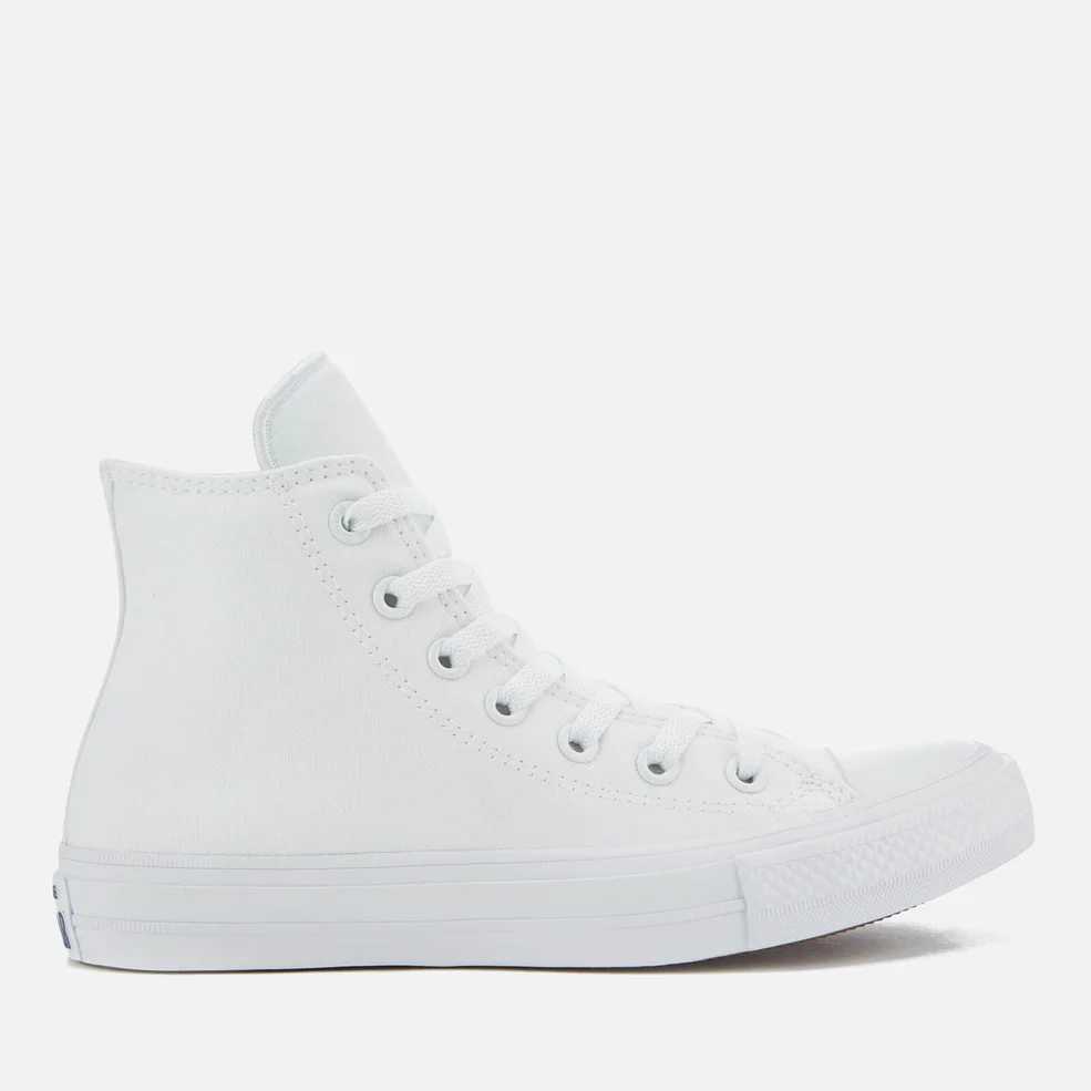 Converse Chuck Taylor All Star II Hi-Top Trainers - White/White/Navy Image 1