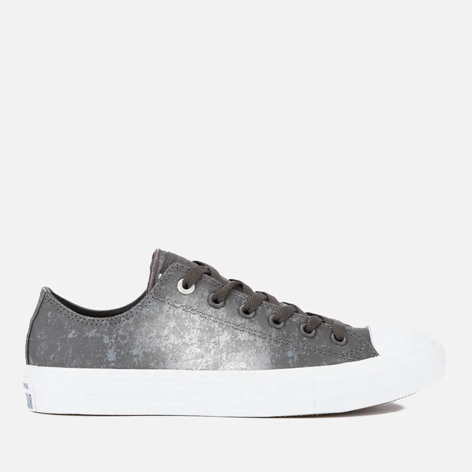 Converse Men's Chuck Taylor All Star II Reflective Wash Ox Trainers - Shale Grey/Pure Silver/White Image 1