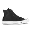 Converse Women's Chuck Taylor All Star Sting Ray Leather Hi-Top Trainers - Black/Black/White - Image 1