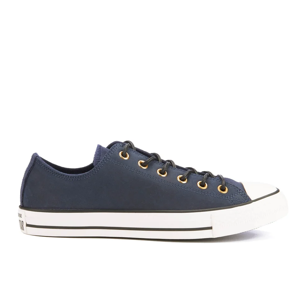 Converse Men's Chuck Taylor All Star Leather/Corduroy Ox Trainers - Obsidian/Egret/Black Image 1