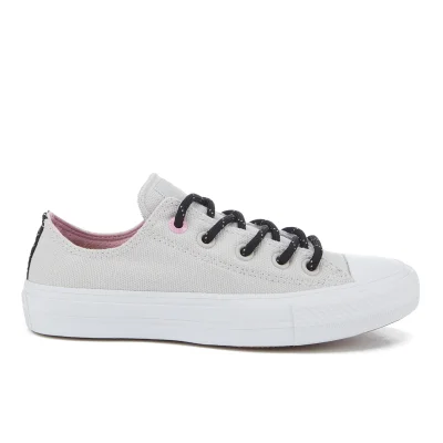 Converse Women's Chuck Taylor All Star II Shield Canvas Ox Trainers - Mouse/White/Icy Pink