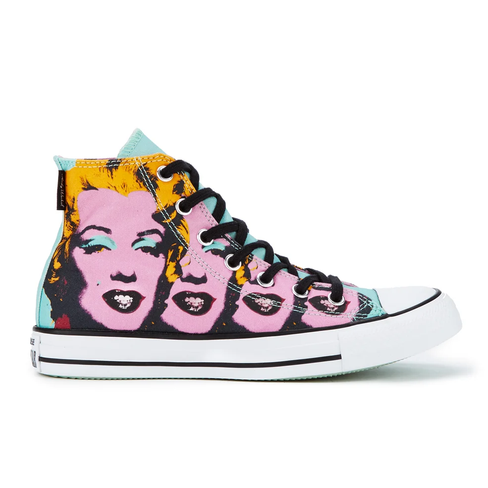 Converse Chuck Taylor All Star Warhol Hi-Top Trainers - Lichen/Orchid Smoke/White Image 1