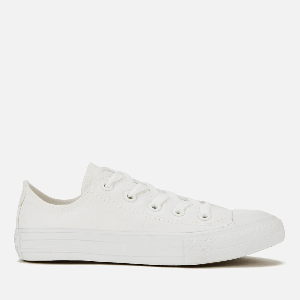 Converse Kids' Chuck Taylor All Star Canvas Ox Trainers - White Image 1
