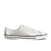 Converse Women's Chuck Taylor All Star Dainty Ox Trainers - Silver/Black/White - Image 1
