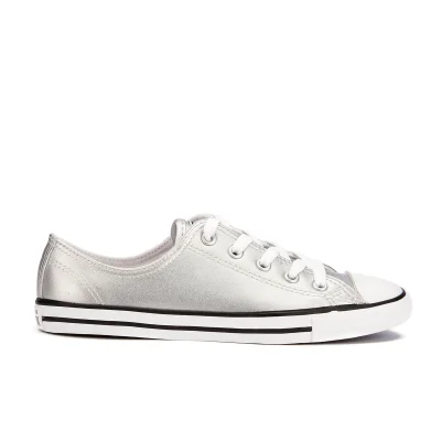 Converse Women's Chuck Taylor All Star Dainty Ox Trainers - Silver/Black/White
