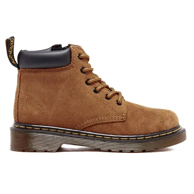 Dr. Martens Kids' Padley J Suede Padded Collar Lace Boots - Tan