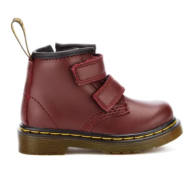 Dr. Martens Toddlers' Brooklee BV Velcro Leather Boots - Cherry Red