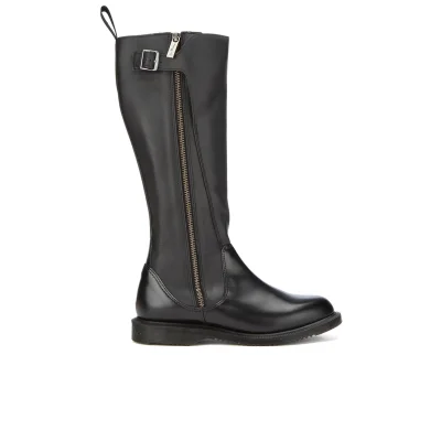 Dr. Martens Women's Chianna Polished Smooth Knee High Boots - Black