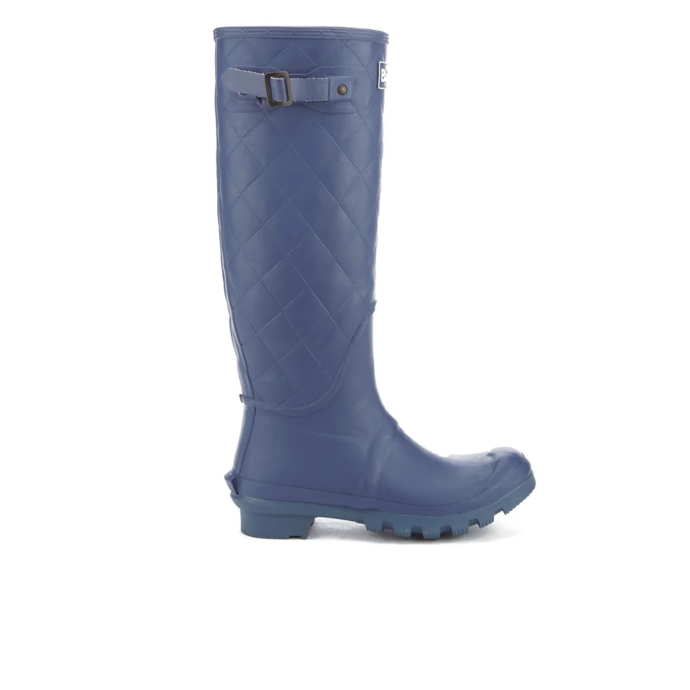 Barbour Women's Setter Quilted Wellies - Chalk Blue Image 1