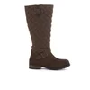 Barbour Women's Holford Waxy Suede Quilted Knee Boots - Brown - Image 1