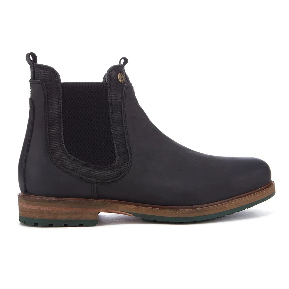 Barbour Men's Cullercoats Leather Chelsea Boots - Black Image 1