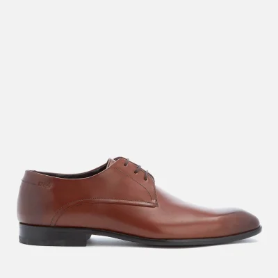 HUGO Men's C-Dresios Brushed Leather Lace Up Derby Shoes - Medium Brown