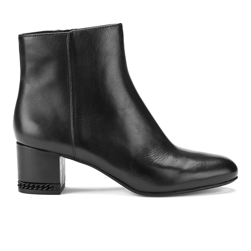 MICHAEL MICHAEL KORS Women's Sabrina Leather Mid Heeled Boots - Black Image 1