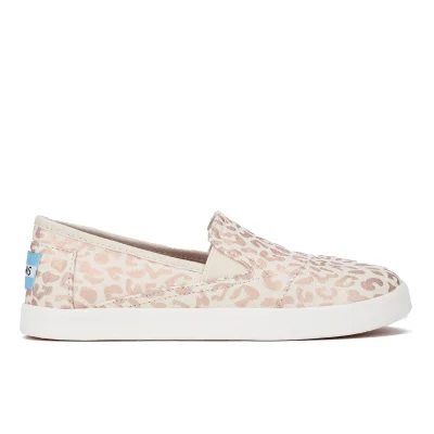 TOMS Kids' Avalon Slip-On Trainers - Natural Cheetah Foil
