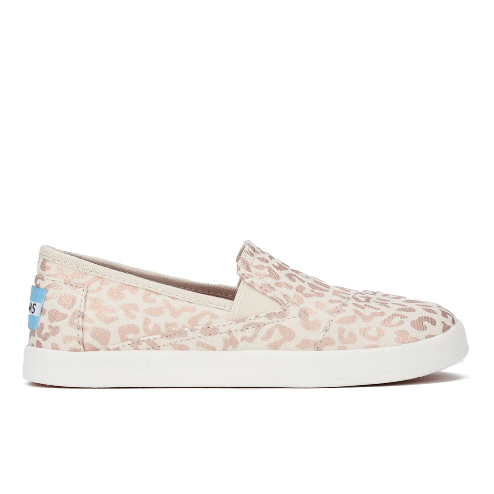 TOMS Kids' Avalon Slip-On Trainers - Natural Cheetah Foil Image 1