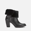 UGG Women's Jayne Suede Sheepskin Heeled Boots - Black - Image 1