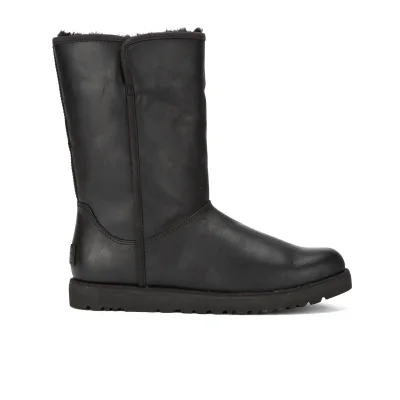 UGG Women's Michelle Leather Classic Slim Sheepskin Boots - Black